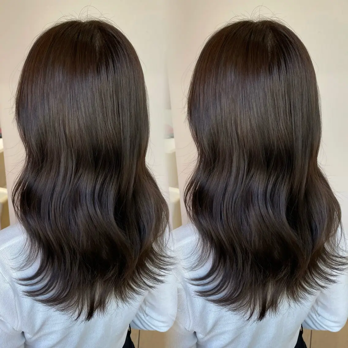 ロング カラー アッシュ アッシュグレー アッシュグレージュ ブリーチ 透明感カラー ヘアカラー トリートメント 新宿/艶カラー 🎀韓国ヘアKANAのヘアスタイル