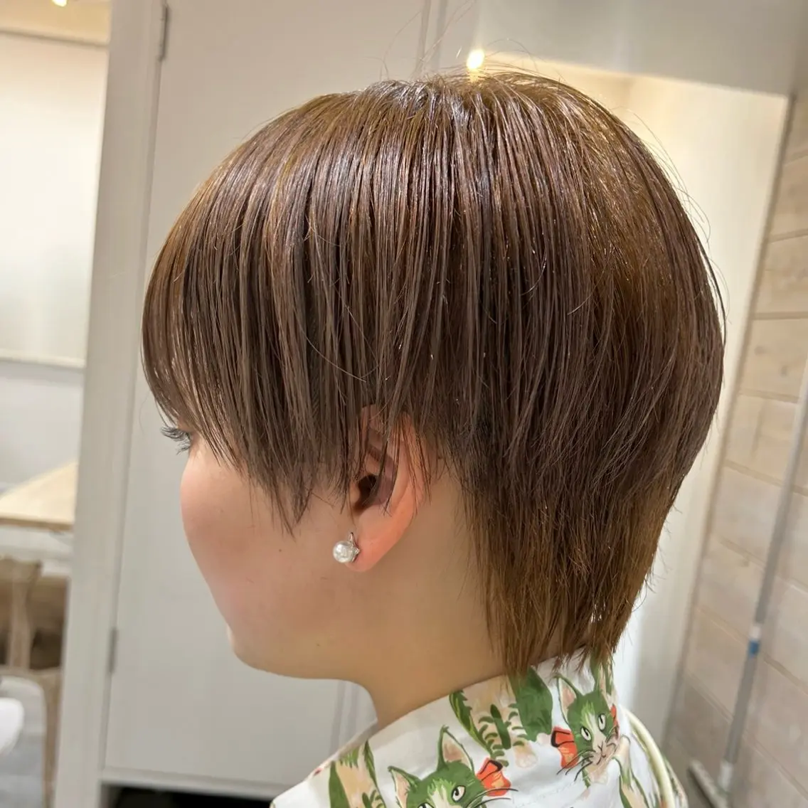 ショート カラー ベージュカラー オリーブベージュ 韓国風ヘア ショートヘア 顔まわりカット/ボブ /♡とーこ♡のヘアスタイル