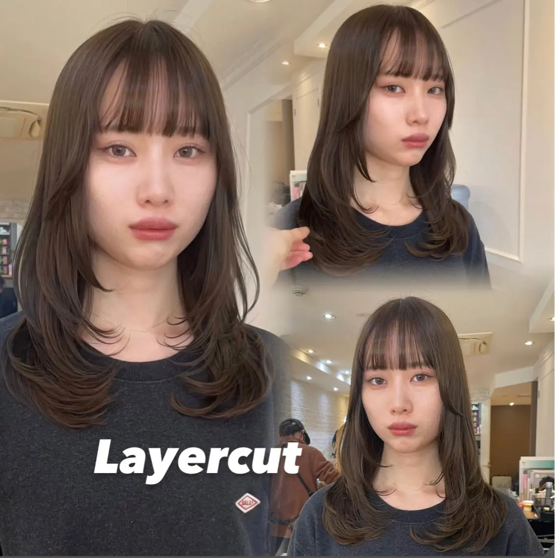 ロング レイヤーカット カット ヘアカラー ちのレイヤー/ハッ シュカット🌷💝のヘアスタイル