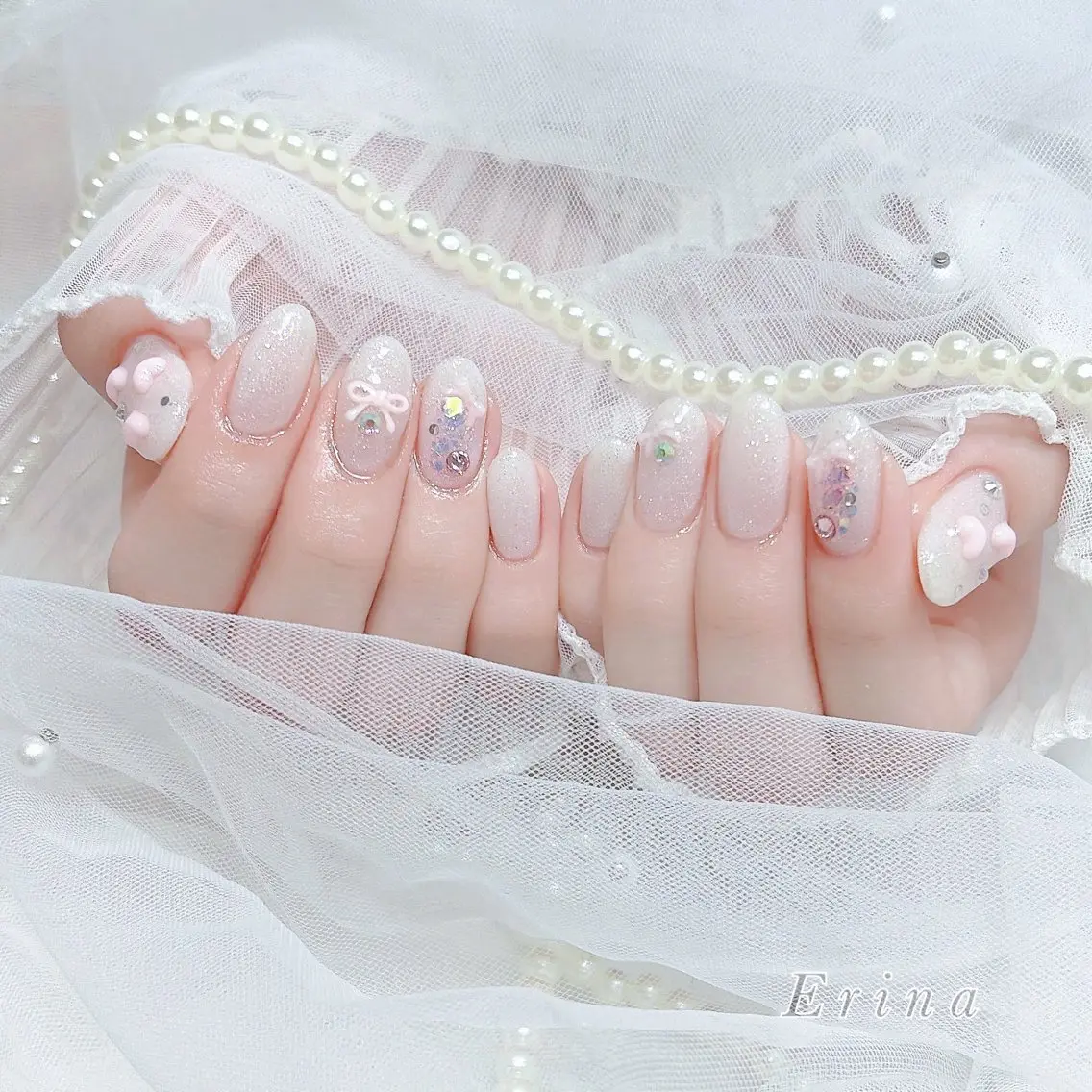 ネイル Erina🐱 フィルイン💅パラのネイルデザイン