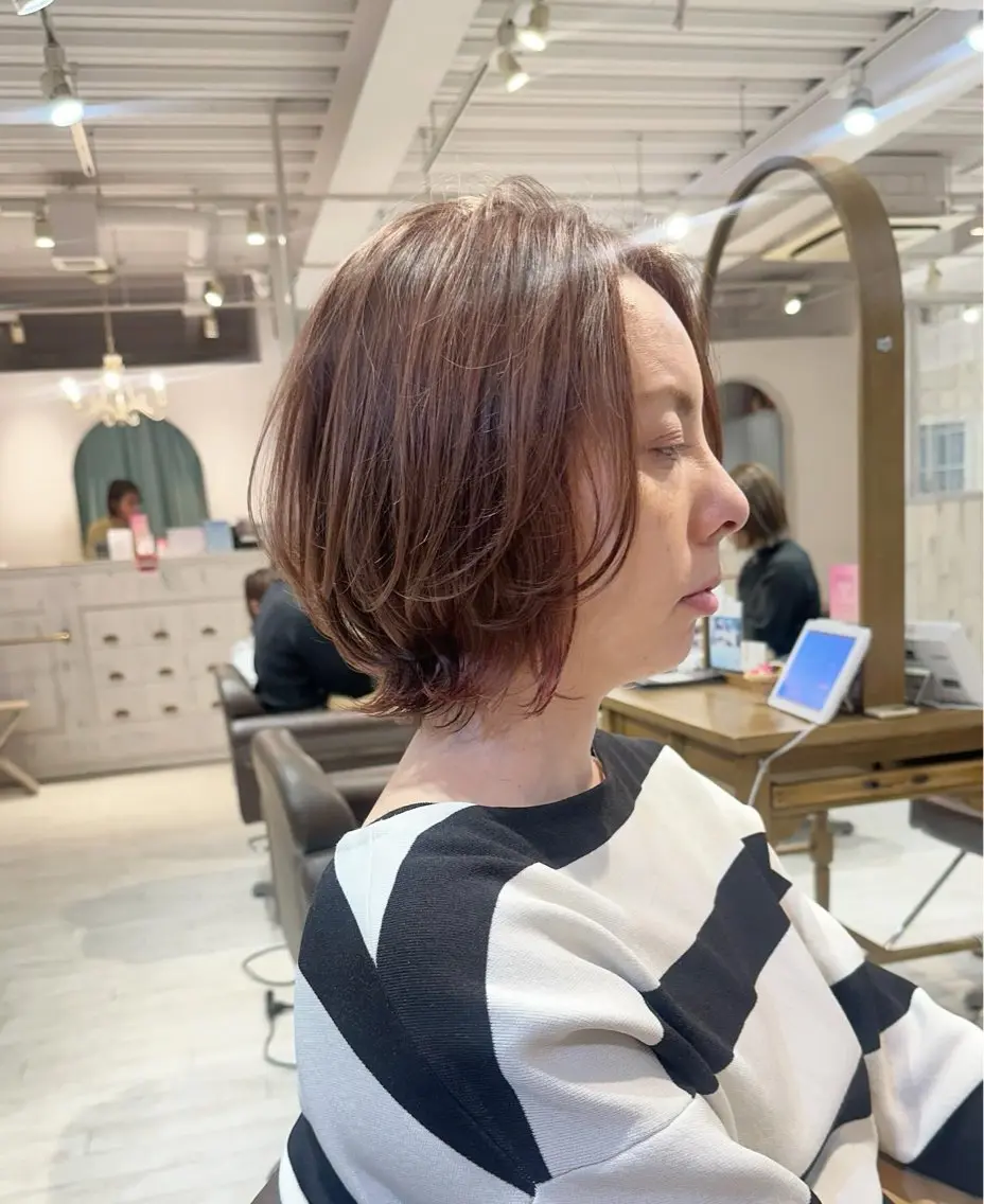 ショート カット ヘアカラー 縮毛矯正/ショート/ レイヤー/畑中正敏のヘアスタイル