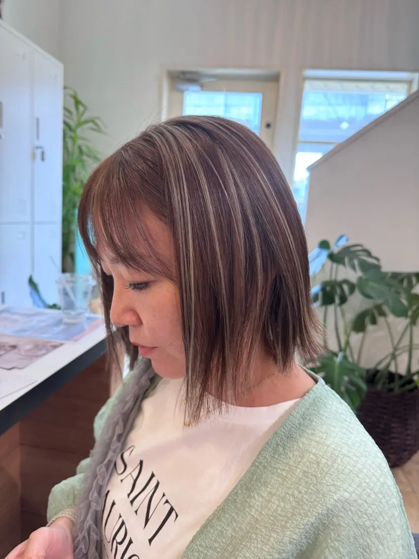 5月限定✨✨【カラーのみ♪】コントラストハイライト +TR￥13500[河内花園/若江岩田]の写真