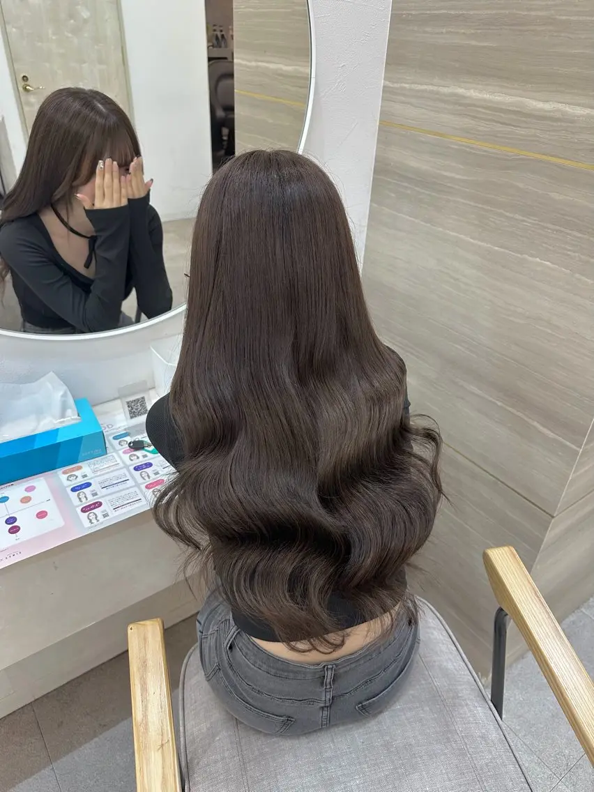 カラー ヘアカラー ‎🤍りく 透明感カラー/熊谷のヘアスタイル