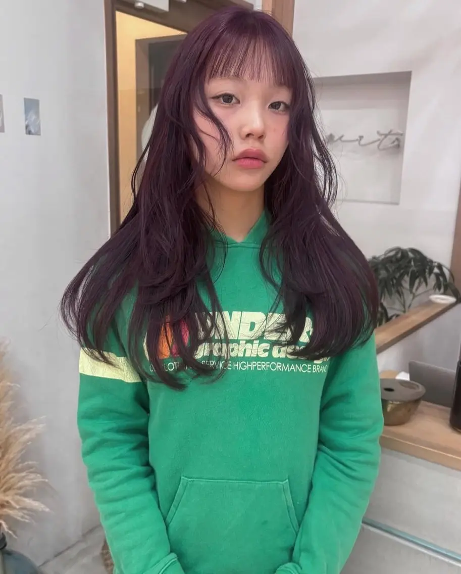 ロング カラー パープルカラー yuna☘️ 名古屋のヘアスタイル
