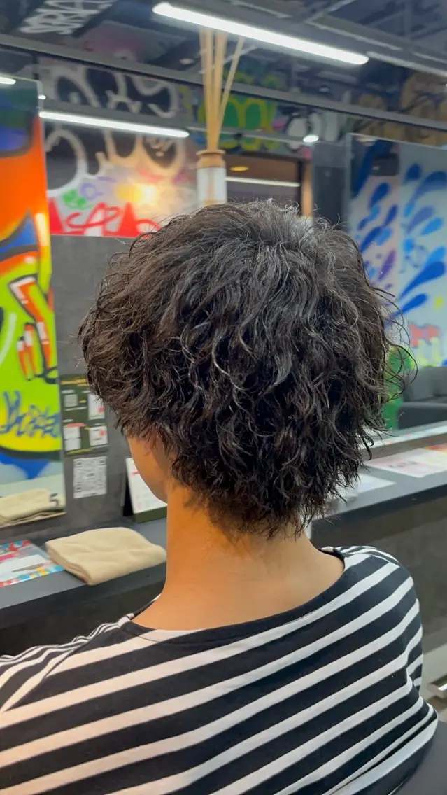 新規様限定✨25％off⤵️【メンズカット、パーマ各種】 パーマのデザインはお気軽にご相談ください😊😊の写真