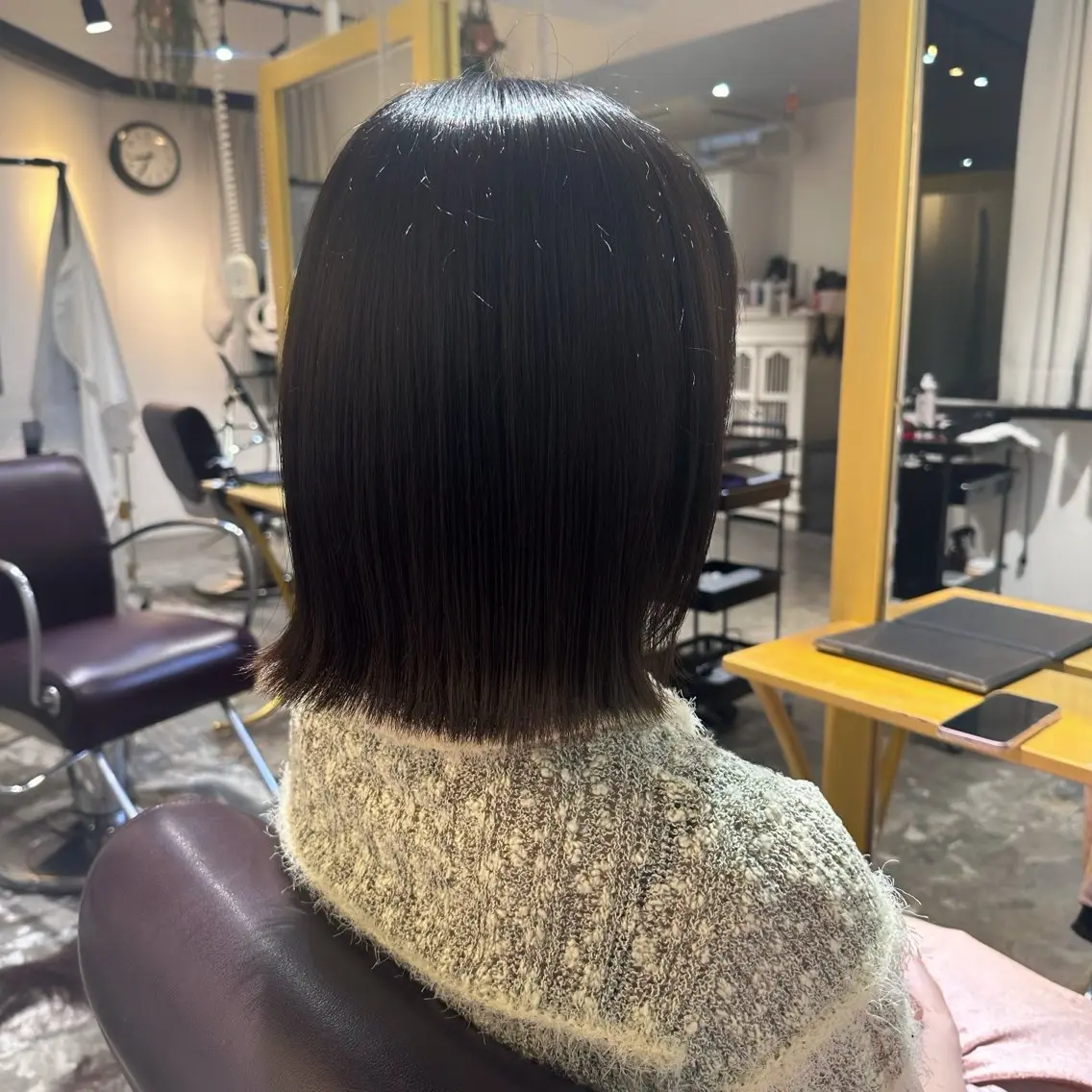 ミディアム ヘアカラー トリートメント Saki💛心斎橋 髪質改善/艶カラーのヘアスタイル