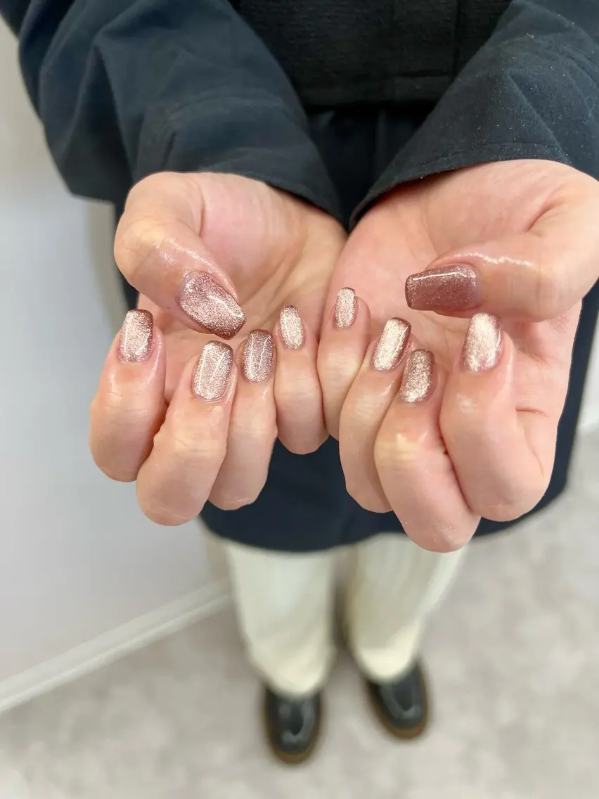 ネイル ジェルネイル 韓国ネイル マグネットネイル ニュアンスネイル ワンカラーネイル Bana_ Nailのネイルデザイン