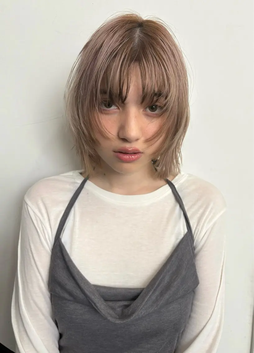 ショート ヘアカラー 大山 茶子のヘアスタイル