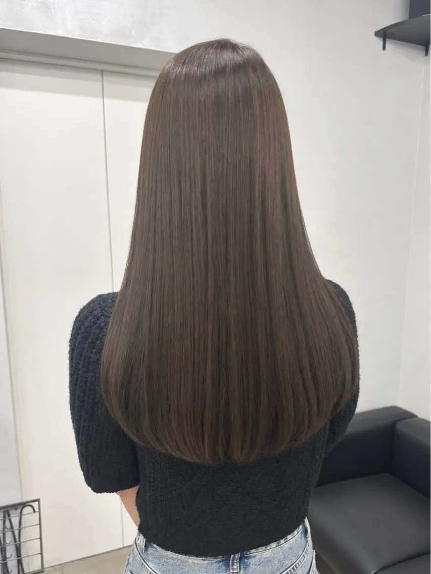 ロング ヘアカラー 縮毛矯正 小山渉/髪質改善/ 透け感カラー/メンズのヘアスタイル