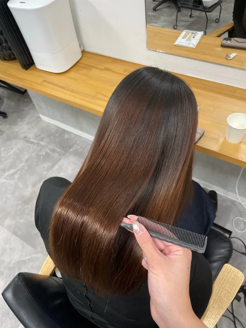 ロング 髪質改善 縮毛矯正 Lino nanaのヘアスタイル