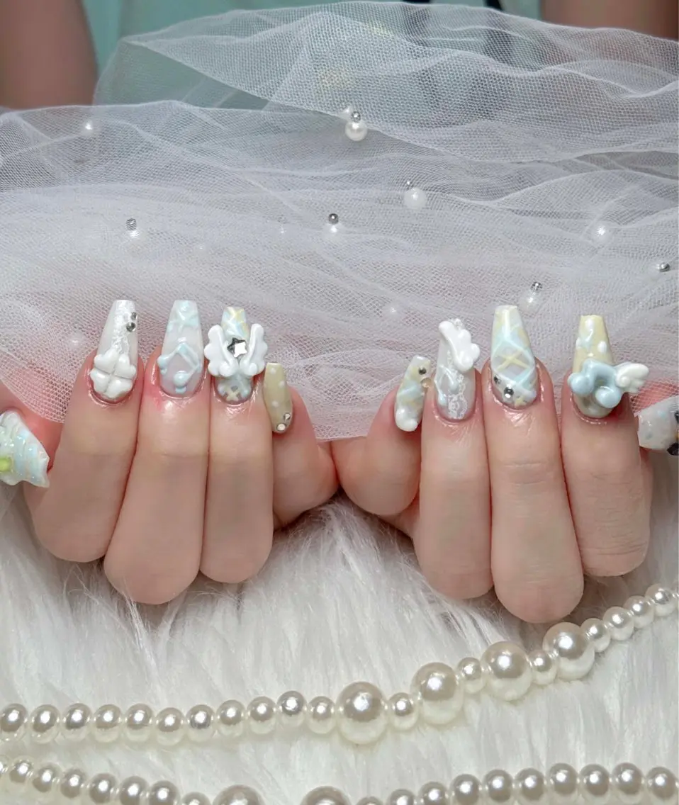 ネイル 長さ出し ジェルネイル 韓国ネイル シンプルネイル 夏ネイル ハンドネイル ハンドケア NEMnail .aichanのネイルデザイン