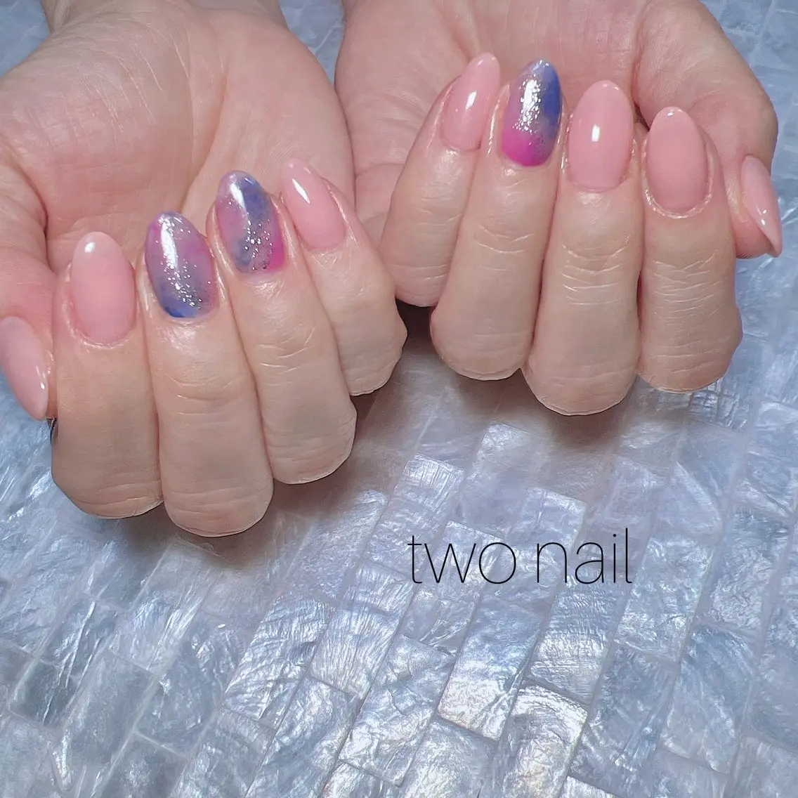 ネイル アートネイル ネイルチップ ホワイト ハンドネイル two nailのネイルデザイン