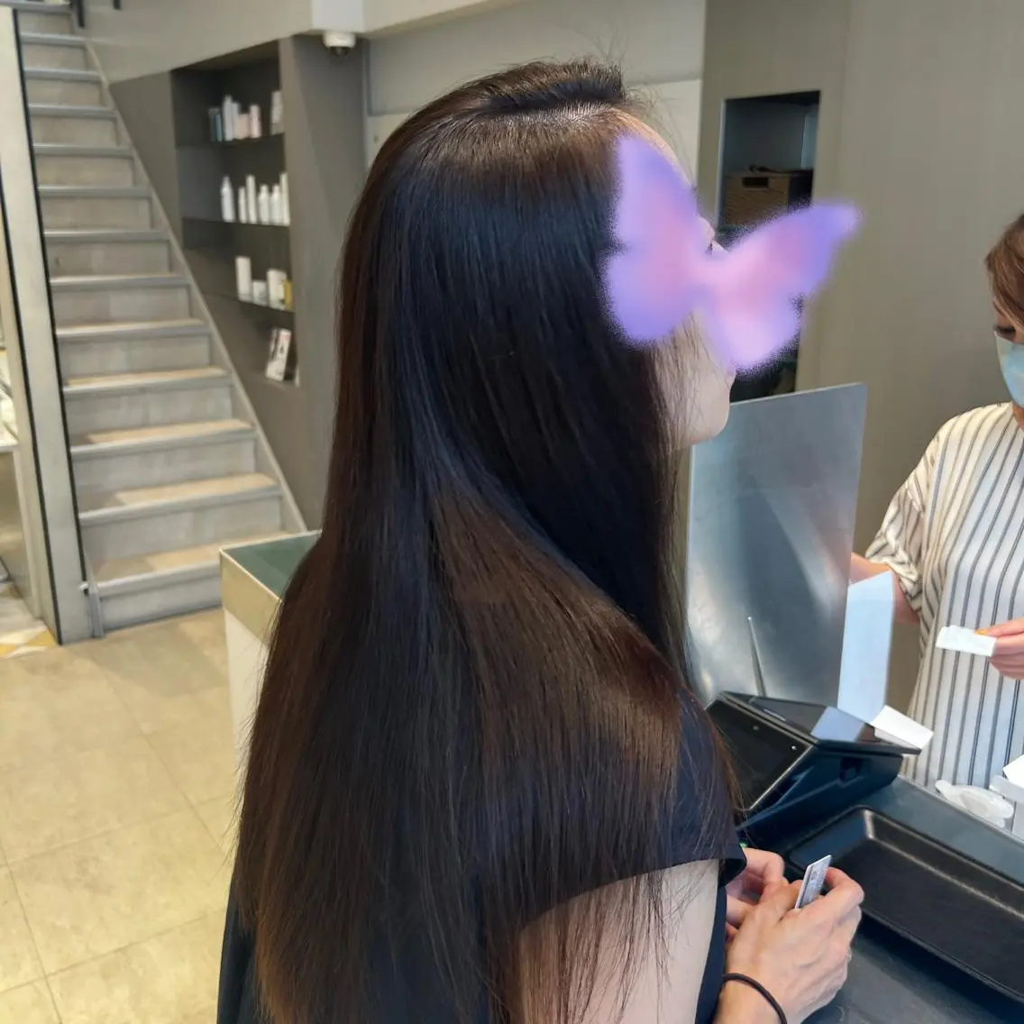 🌼超音波でサラサラ🌼カット➕艶カラー🩷➕超音波treatment &炭酸泉頭皮クレンジングの写真