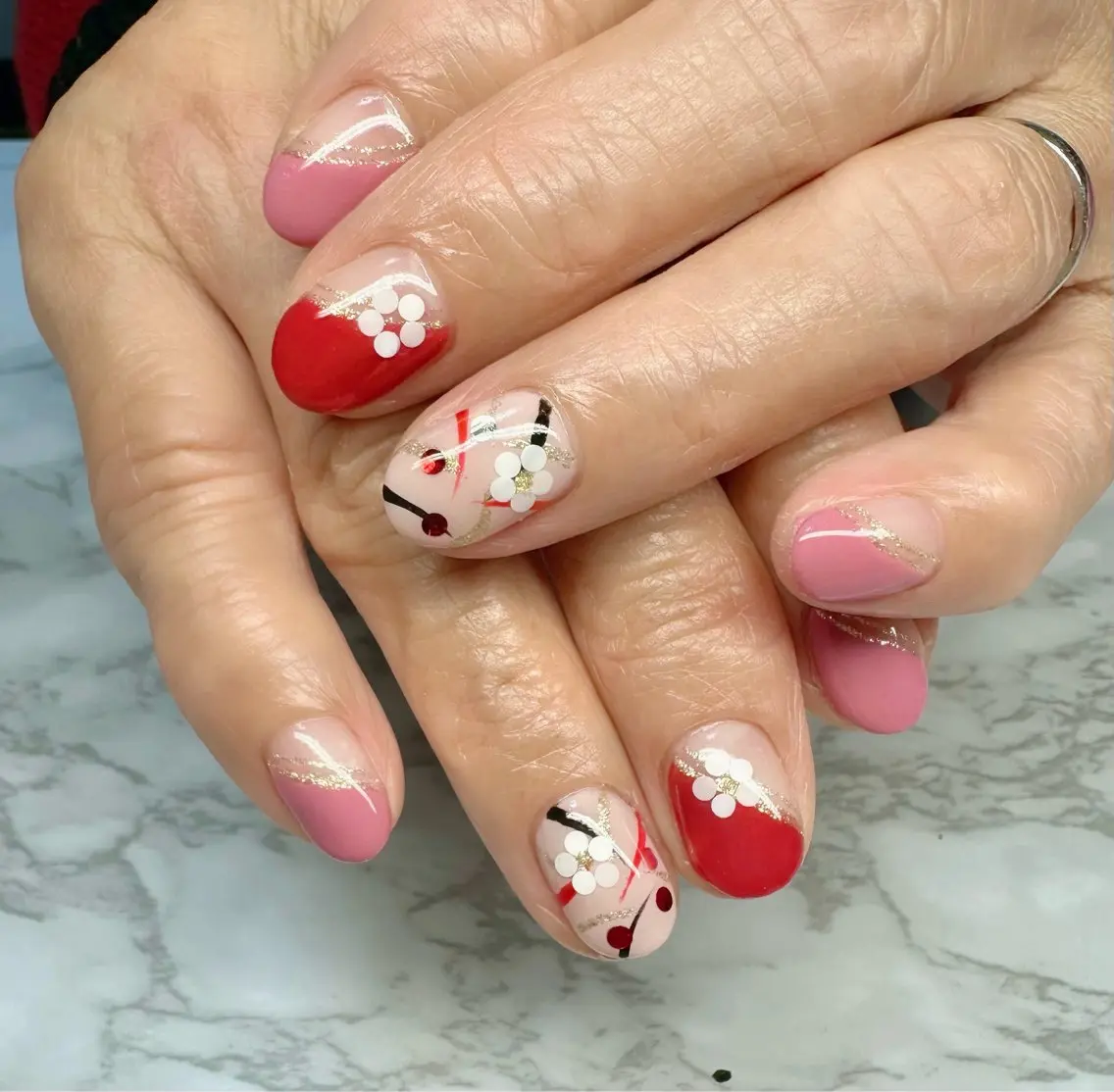 ネイル アートネイル フレンチネイル ワンカラーネイル 冬ネイル Mai’s nailのネイルデザイン