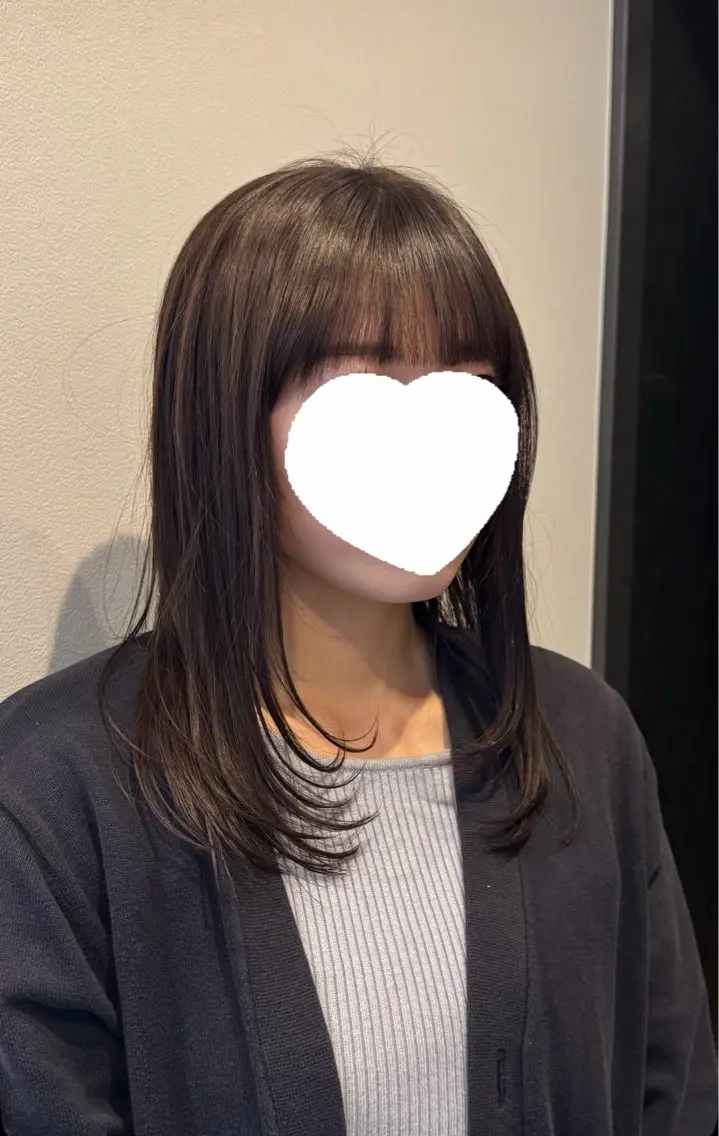 セミロング カラー ブラウンカラー 透明感カラー ナチュラルブラウン 髪質改善 レイヤーカット カノエ博多ミスト店 /桃花のヘアスタイル
