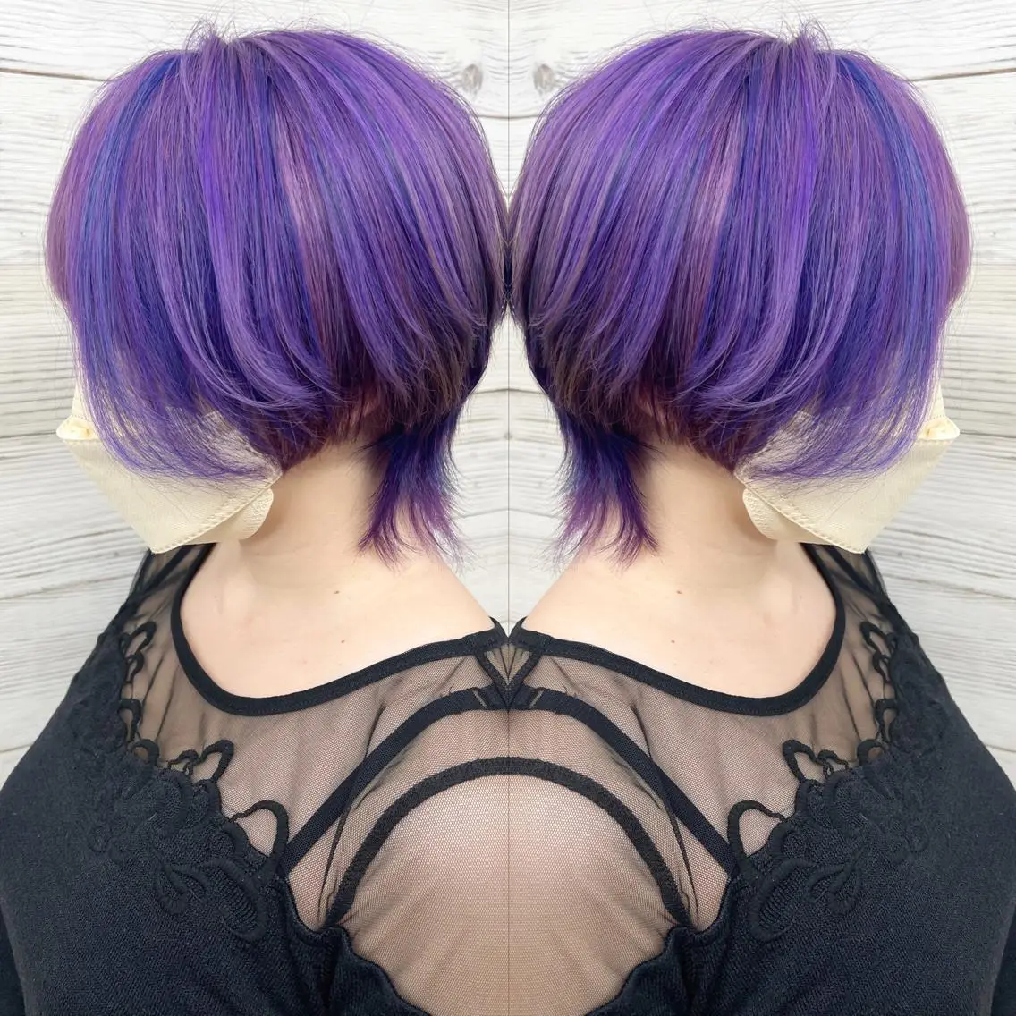 ショート カラー ヘアアレンジ ブリーチ ケアブリーチ メッシュ ボブ ショートヘア ヘアカラー トリートメント 枝毛カット&髪質改善 満足NO.1岡しゃんのヘアスタイル