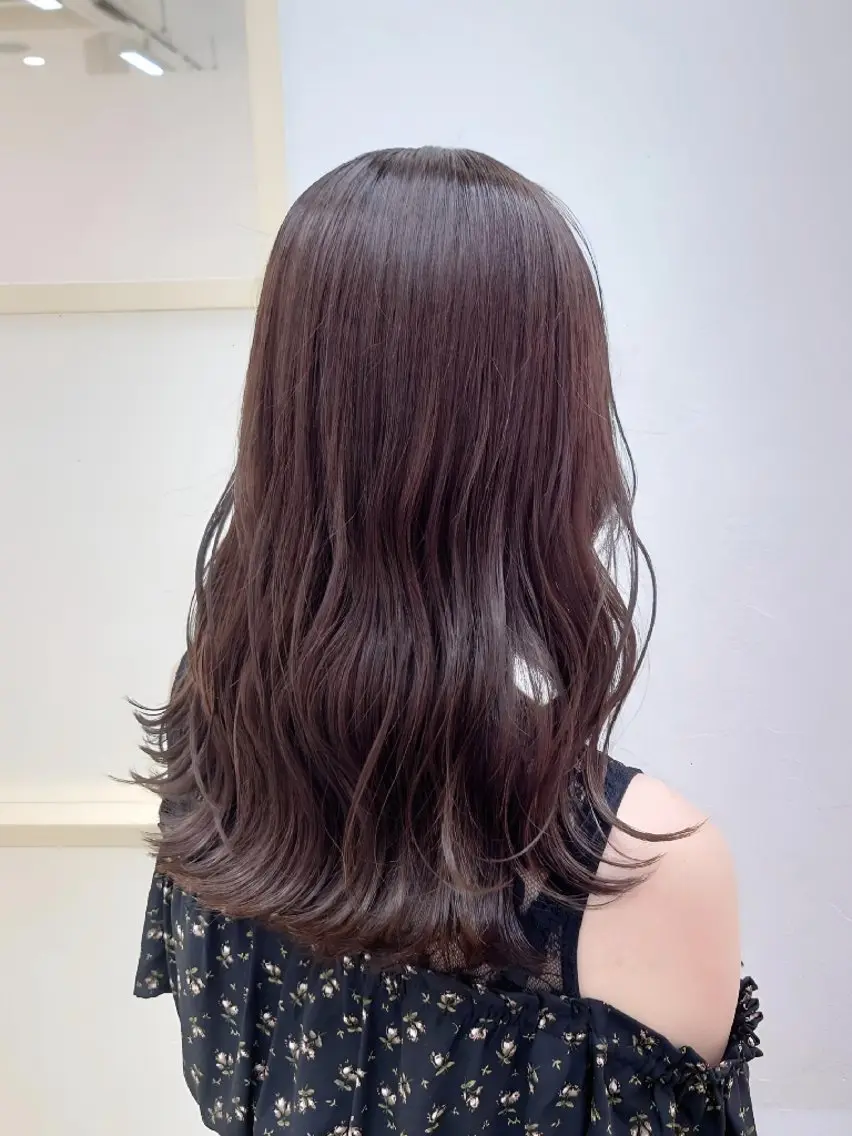 ミディアム カラー アッシュ ブラウンカラー オレンジ 三宮/艶髪カラー /縮毛矯正/北條弘樹のヘアスタイル