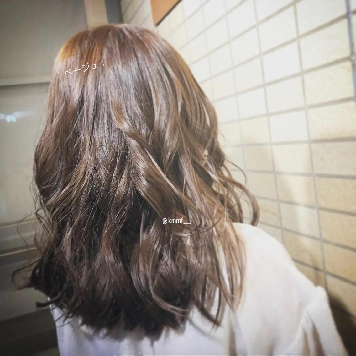 ミディアム カラー カット ヘアカラー トリートメント ヘッドスパ 早田 遥 🍊.のヘアスタイル