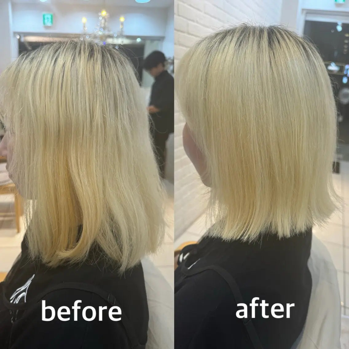 ミディアム ボブ 外ハネヘア カラーお任せ下さい ✨️おかだまなみのヘアスタイル