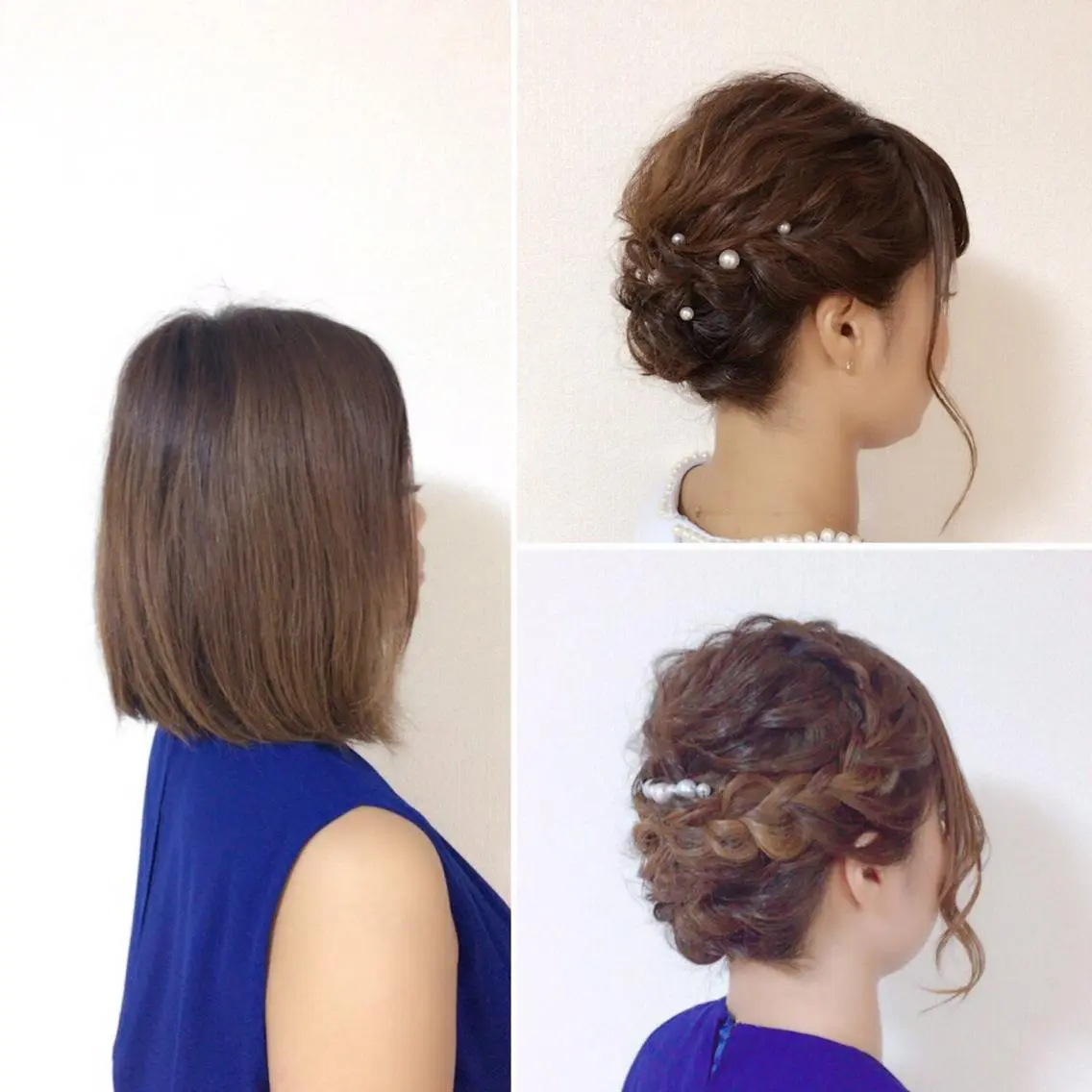 ミディアム ヘアアレンジ ボブ ヘアセット KANA カナのマツエク・マツパデザイン