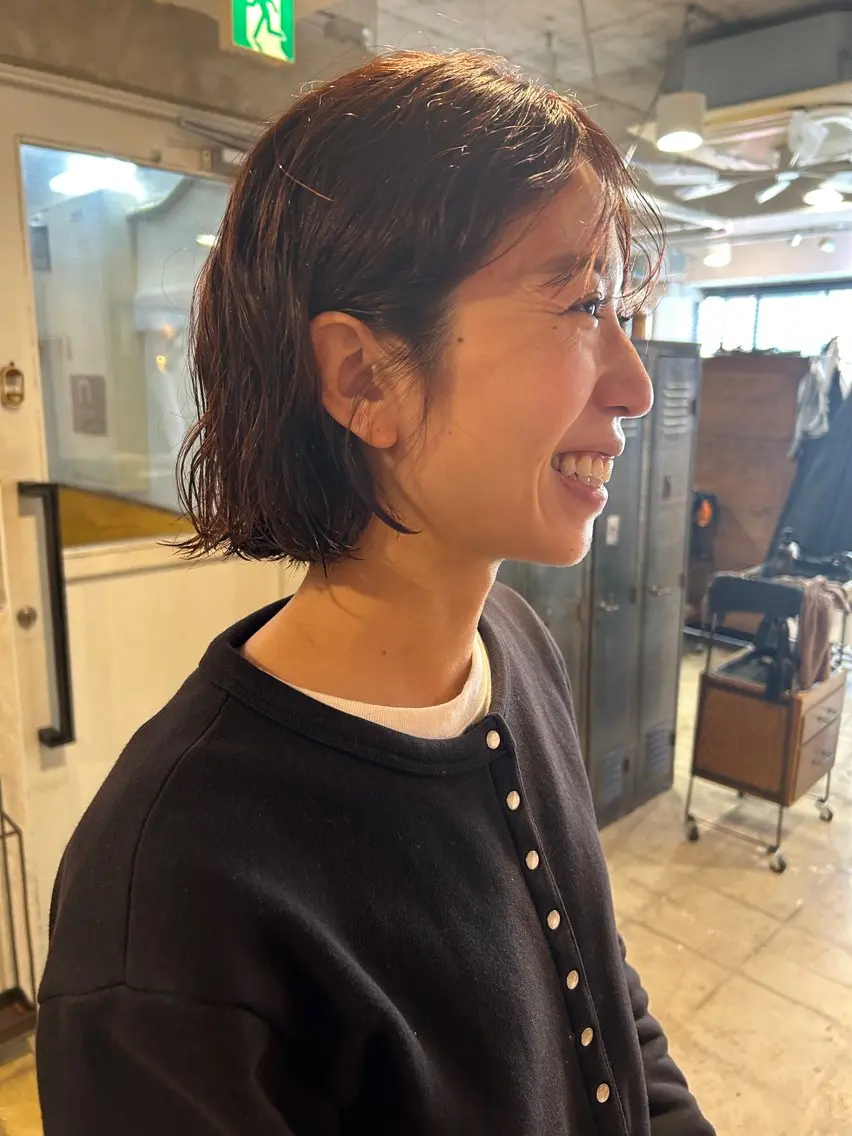 ショート パーマ ストレートパーマ カット パーマ ayane⭐️ボブ・ ショート・パーマのヘアスタイル