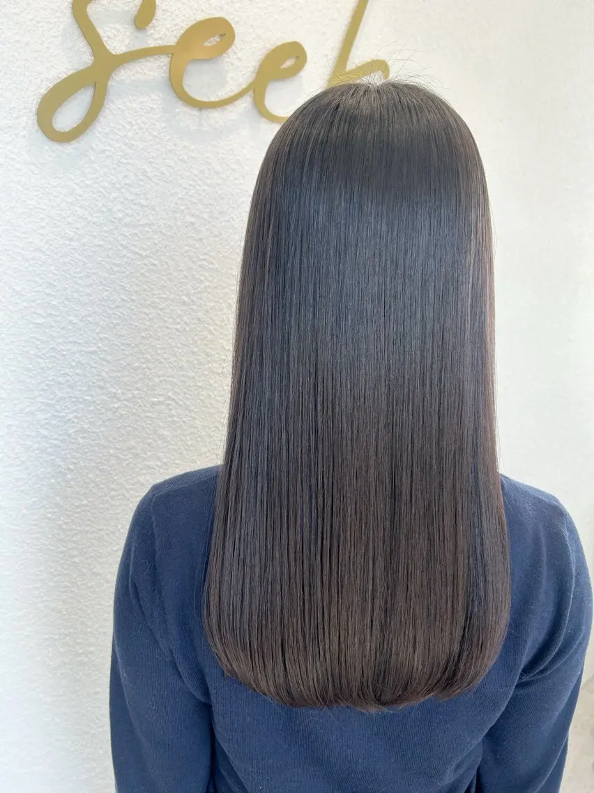 セミロング 名古 俊一のヘアスタイル