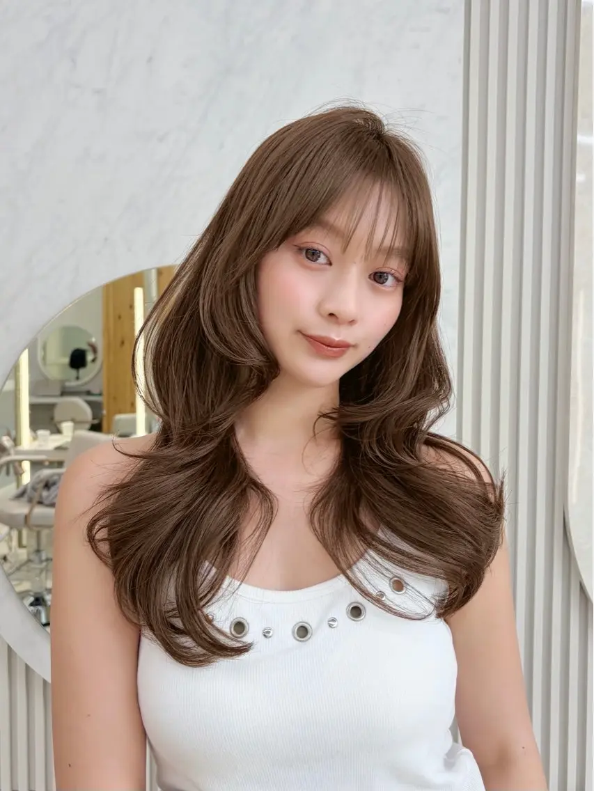 ミディアム oto🤍×美髪× ゆるふわレイヤーのヘアスタイル