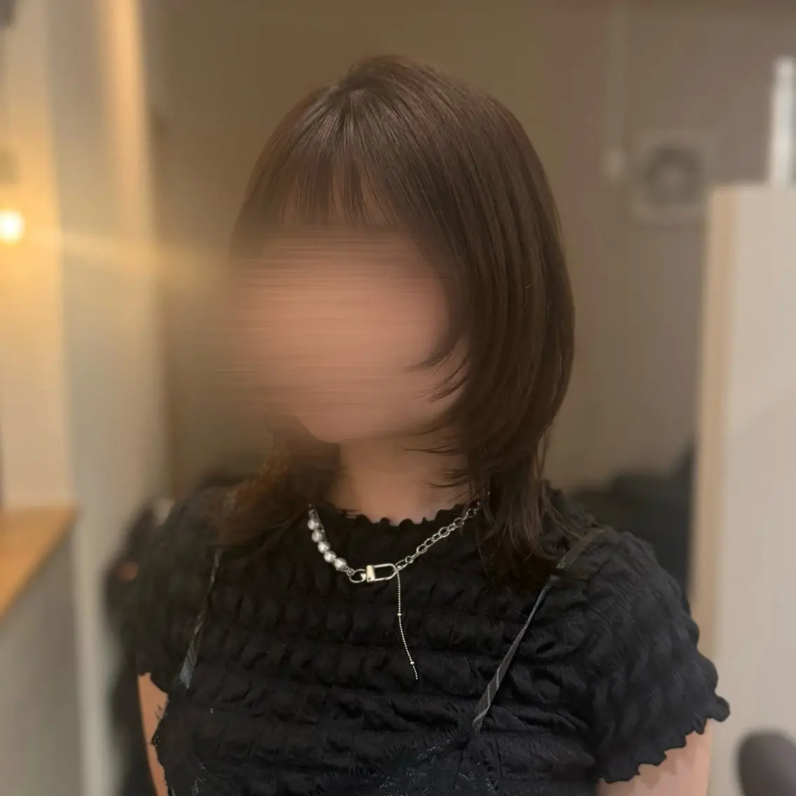 ミディアム カラー カット トリートメント レイヤー/顔周り 透明感カラー🥂のヘアスタイル