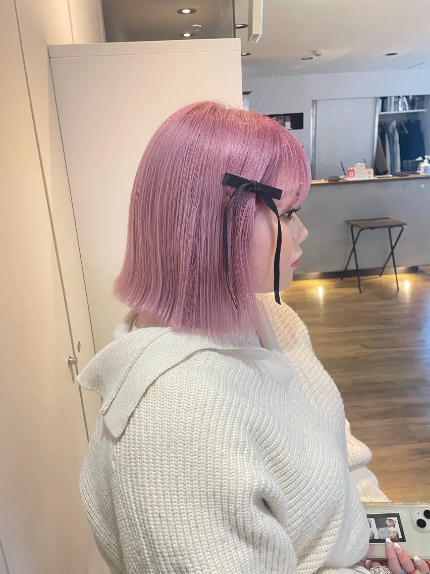 ミディアム 前田 菜奈子のヘアスタイル
