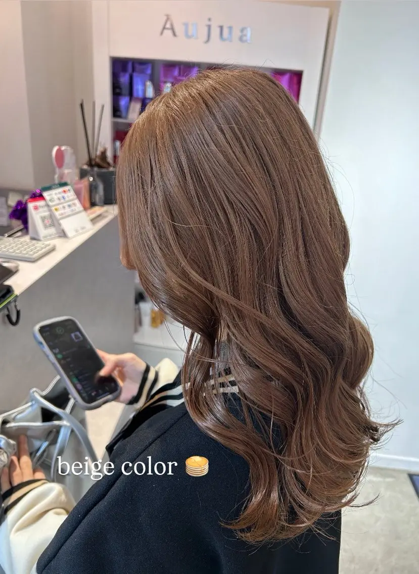 ロング カット ヘアカラー トリートメント 蓮池 愛海のヘアスタイル