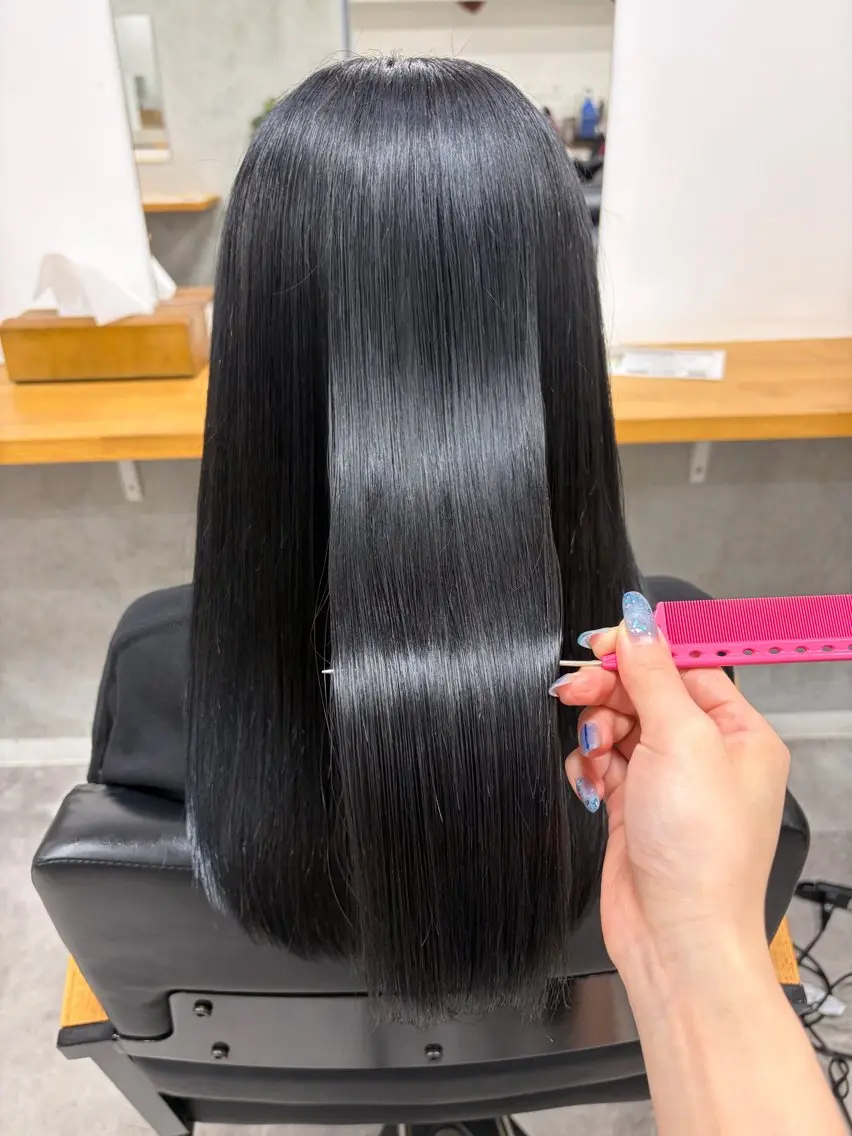 セミロング カラー ヘアアレンジ ヘアカラー トリートメント misa🫧ナチュラ ル縮毛矯正/髪質改善のヘアスタイル