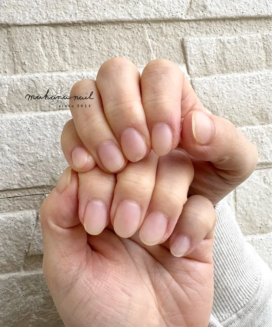 ネイル クリアネイル ジェルネイル マットネイル mahana nailのネイルデザイン