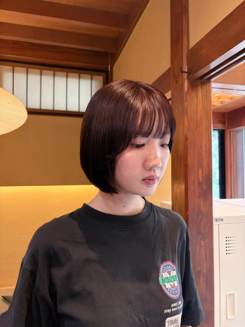 ショート カラー ショートボブ 透明感カラー ボブ 顔周りカット ショートヘア カット ヘアカラー saho ⟡.·のヘアスタイル