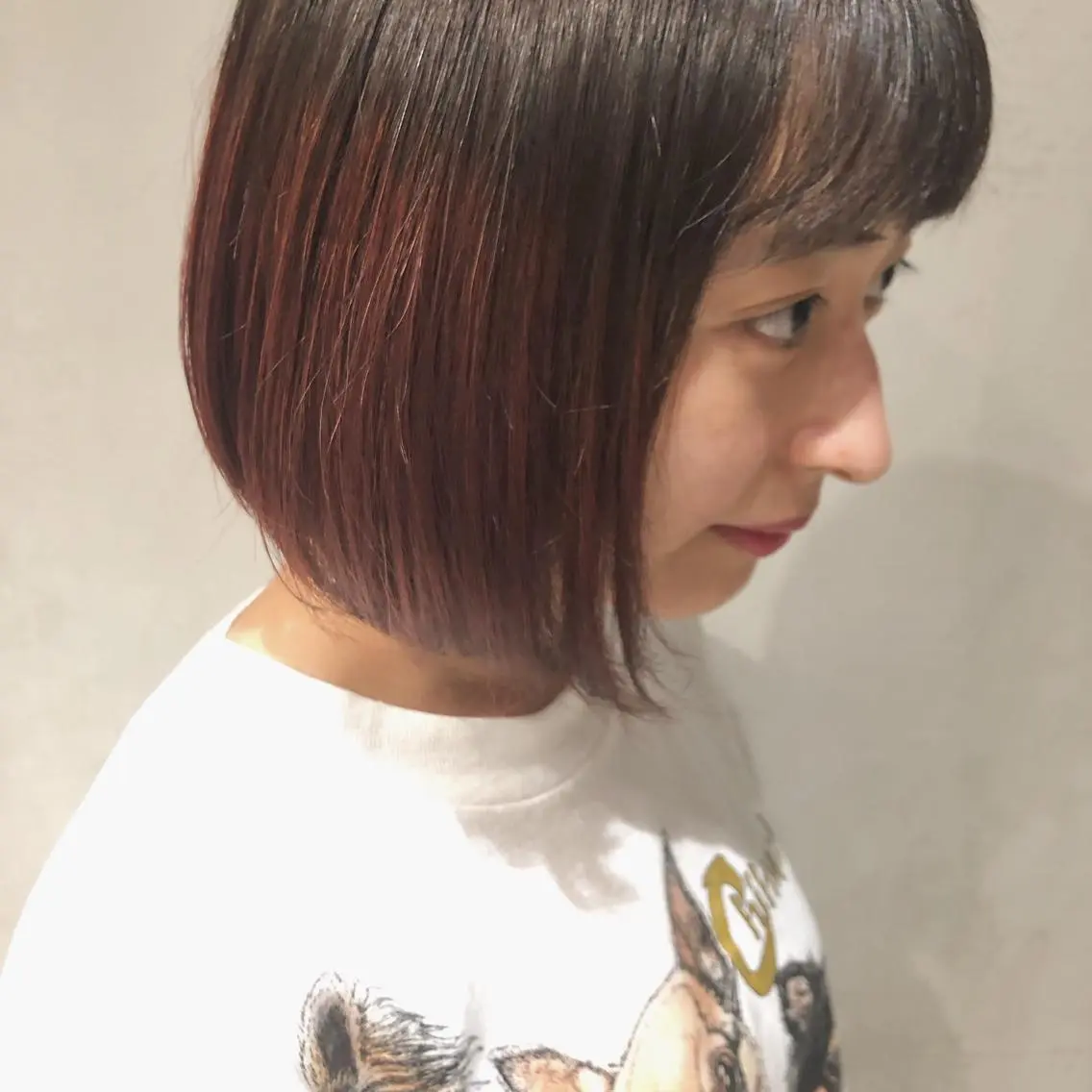 ショート カラー ブリーチ ヘアカラー トリートメント やまもと さえのヘアスタイル