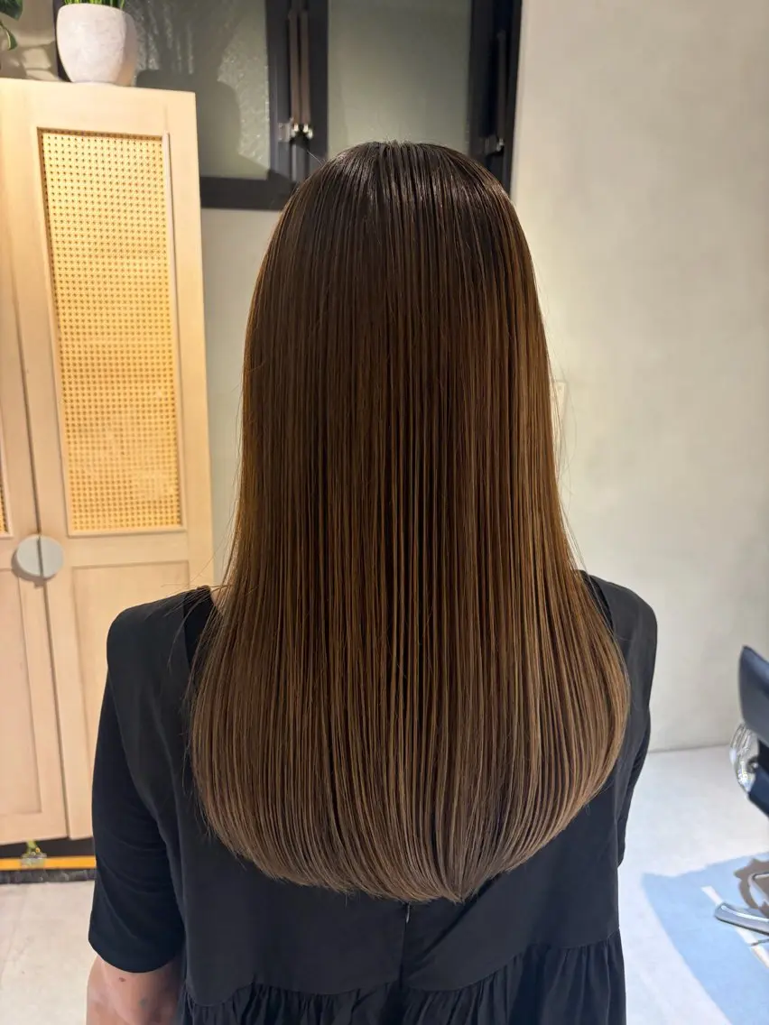ロング カラー 透明感カラー ヘアカラー トリートメント ヘッドスパ 🪐透明感カラー/ カワクボ モネのヘアスタイル