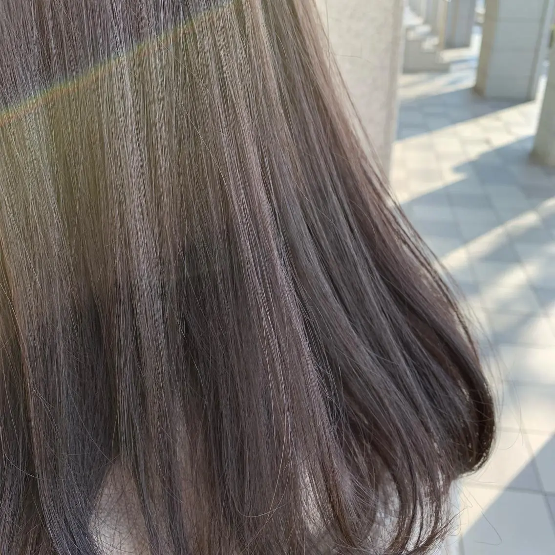 セミロング カラー 透明感カラー グレージュ 艶カラー/ Nanamiのヘアスタイル