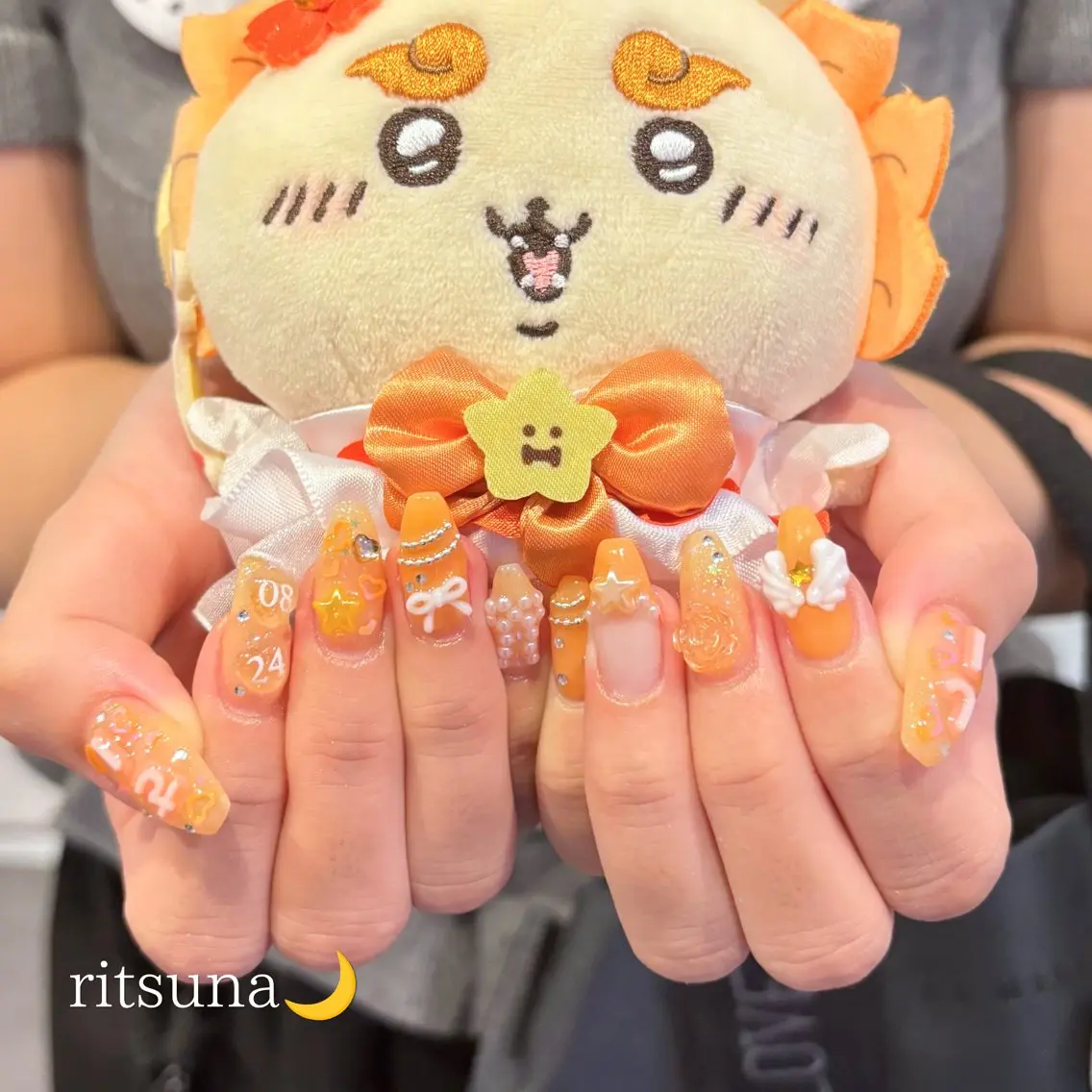ネイル ハンドネイル ritsuna🌙 nail 堺筋本町のネイルデザイン