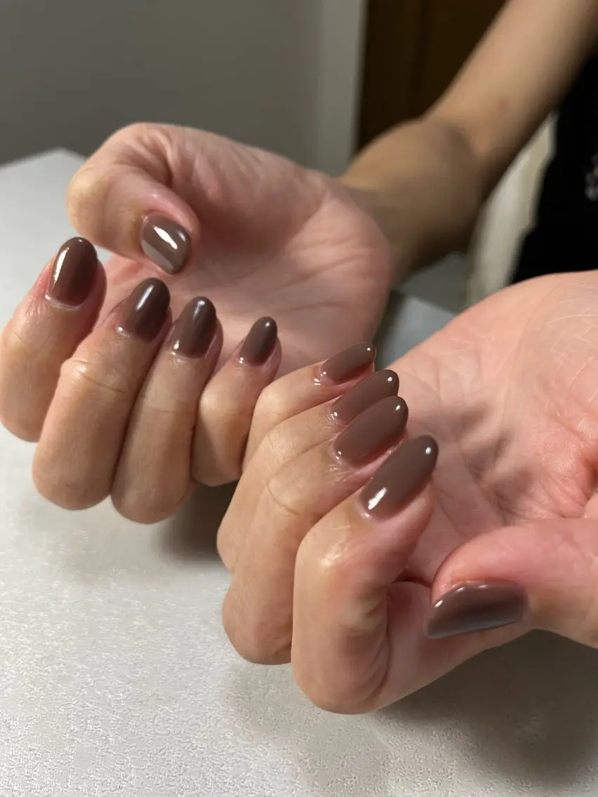 ネイル ブラウン SAKU nail 作島茜のネイルデザイン
