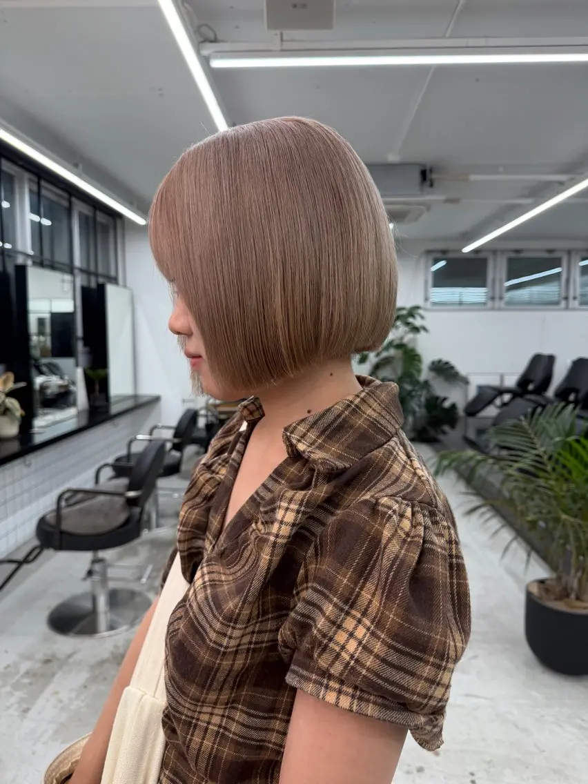 ミディアム カラー 透明感カラー ピンクカラー ボブ 似合わせカット カット ヘアカラー トリートメント yuki/矢場町/ JILLSTUDIOのヘアスタイル