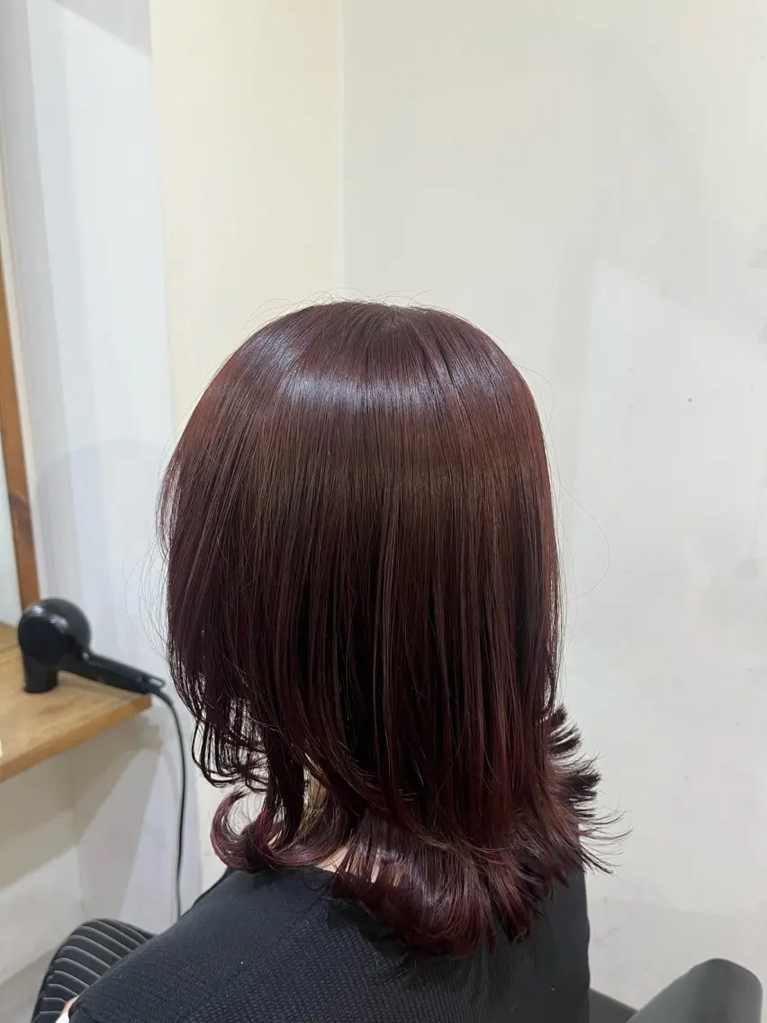 ミディアム カラー ✨🎨ブリーチなし 透明感カラー✨美友のヘアスタイル