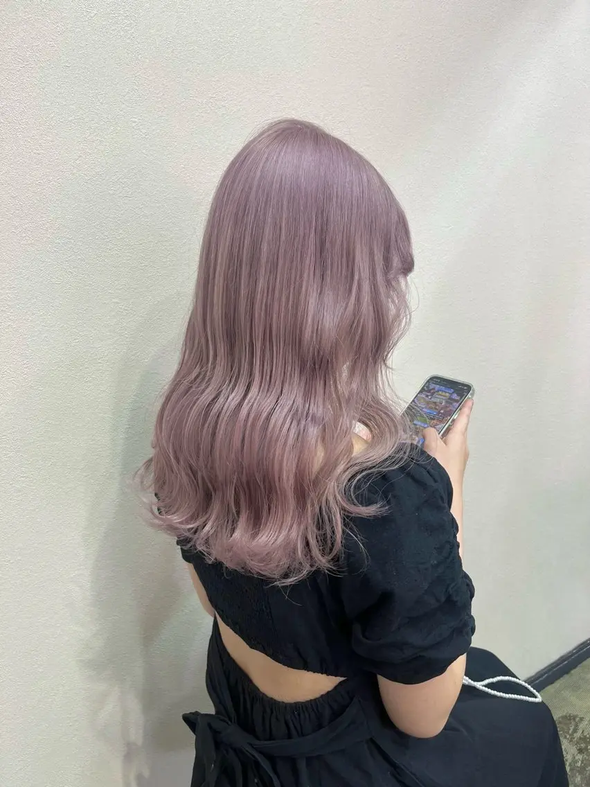 ロング カラー ラベンダーカラー YUZUKI 🌙のヘアスタイル