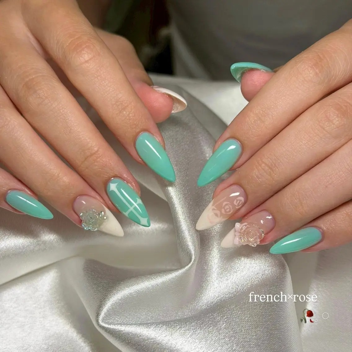ネイル フレンチネイル 持ち込み 夏ネイル ハンドネイル Moana / Oukaのネイルデザイン