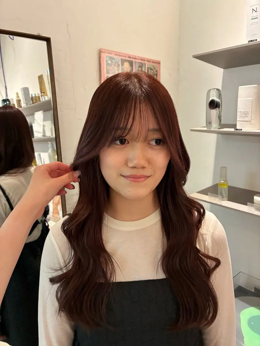 ロング ヘアカラー nanami🏷🤎 ベージュのヘアスタイル