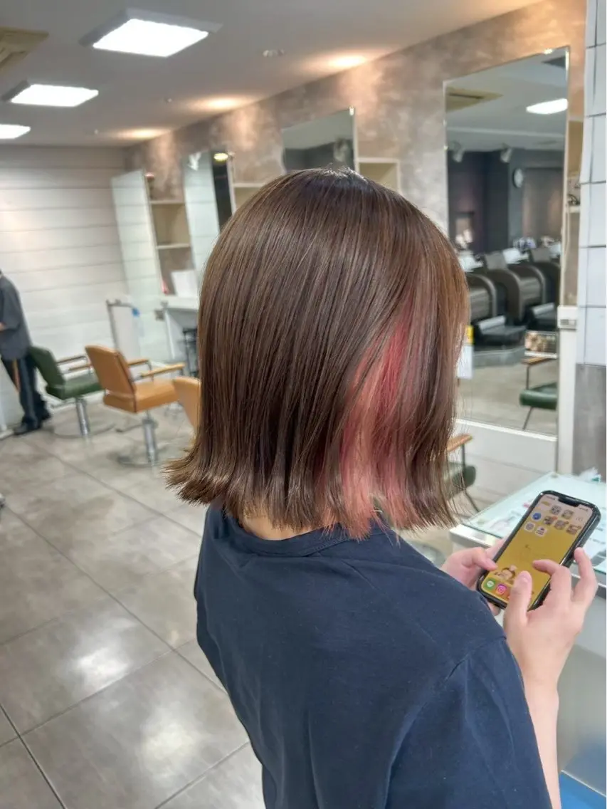ミディアム カット ヘアカラー 🫧艶髪カラー🫧 森本くるみのヘアスタイル