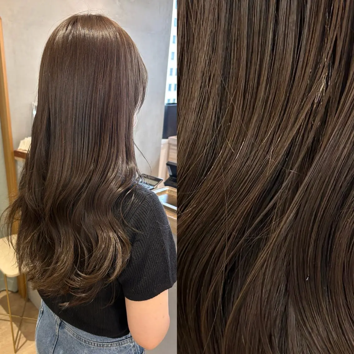 ロング ヘアカラー トリートメント オリーブベージュ/ボ ブショートたまき🧡のヘアスタイル