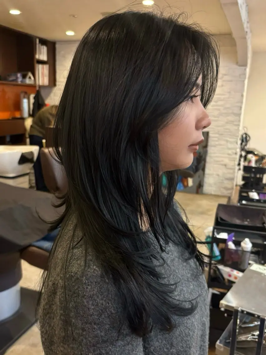 ミディアム レイヤーカット 🌺海外風ハイライト 🌺カマタ アンナのヘアスタイル