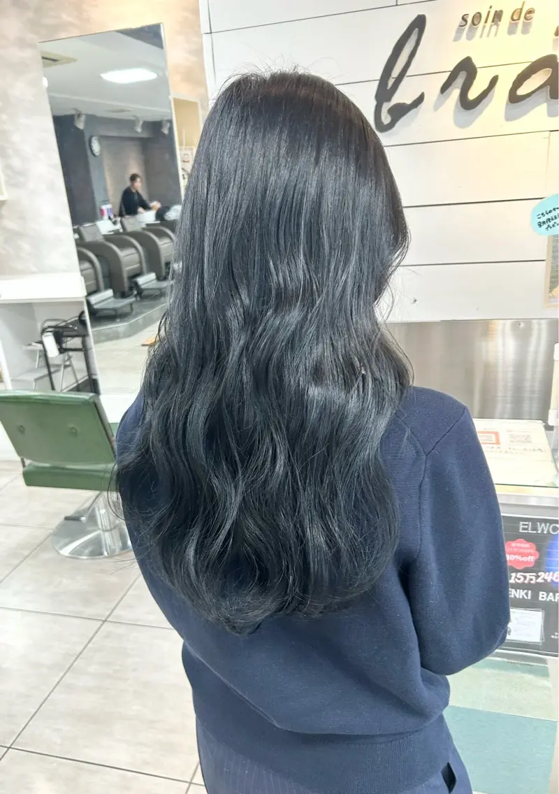 ロング カット ヘアカラー レイヤー/艶髪カラー 森本くるみのヘアスタイル