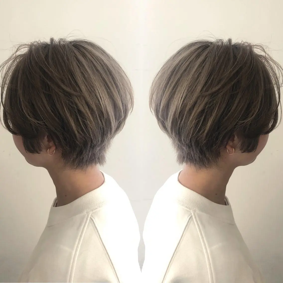 ショート カラー ブリーチカラー🌈 石垣翔太のヘアスタイル