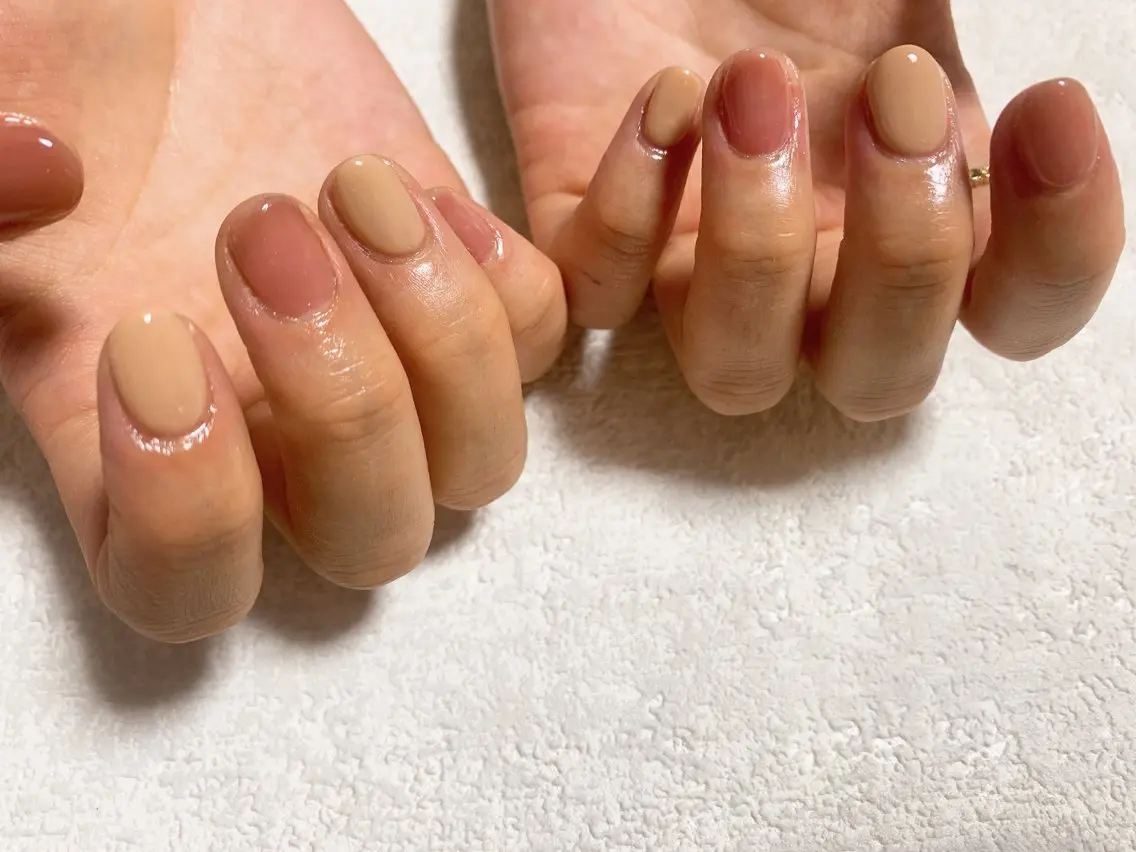 ネイル ジェルネイル 韓国ネイル メンズネイル ワンカラーネイル パラジェル kiki nail たまプラーザのネイルデザイン