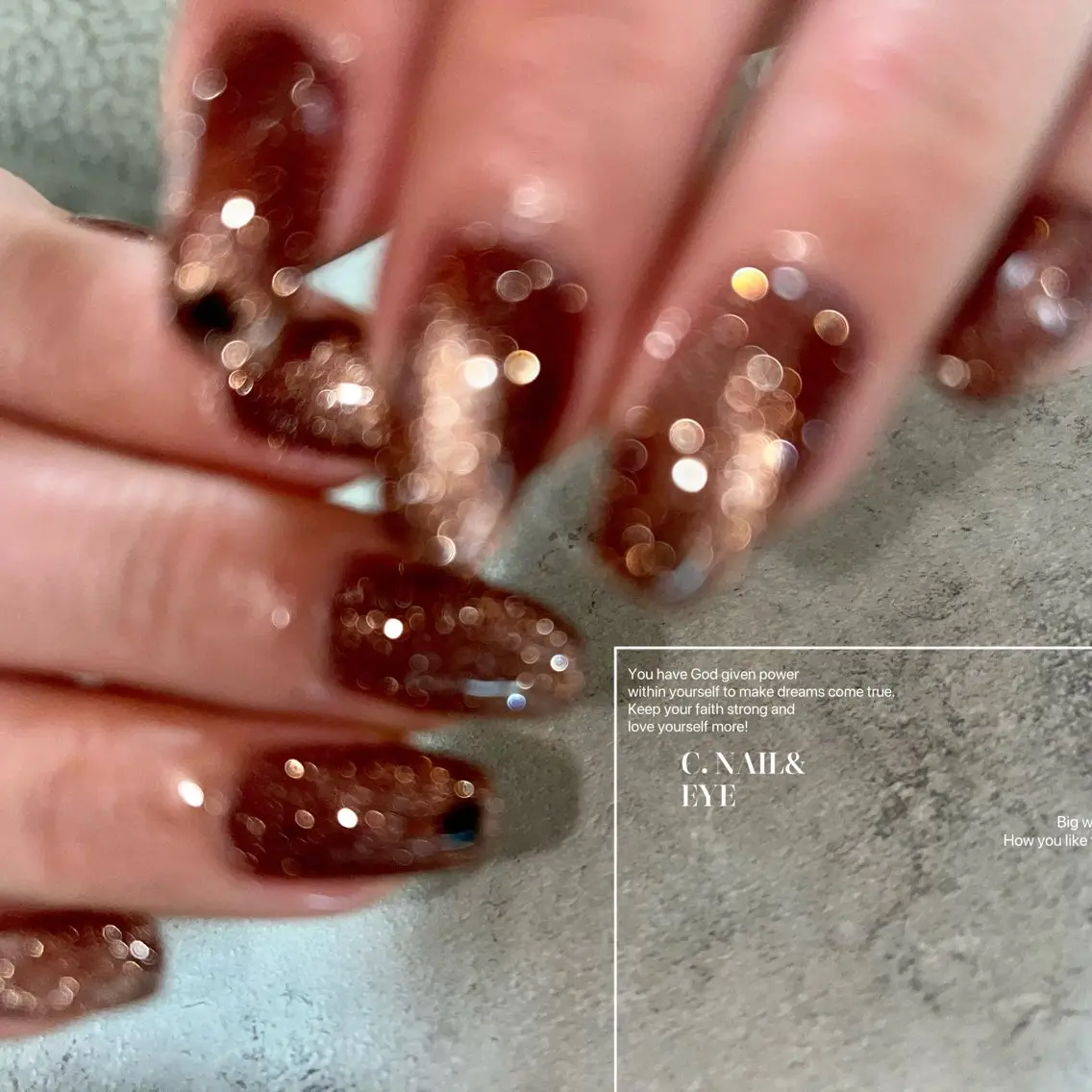 ネイル フラッシュネイル 氷ネイル・うるうるネイル キラキラネイル 韓国ネイル マグネットネイル C.Nail &Eyeのネイルデザイン